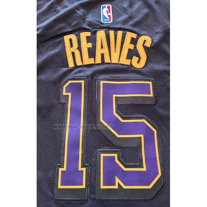 Camiseta Los Angeles Lakers Austin Reaves NO 15 Ciudad 2024-25 Violeta